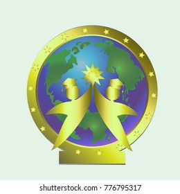 gold cup isolated