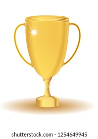 gold cup isolated on white background.Vector illustration EPS10