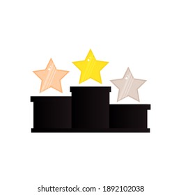 Gold cup isolated on white background. Winner gold award. Success metal medal best achievement. Champion medallion prize with star. Vector illustration first place achievement award. Leader badge