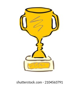 gold cup isolated on white background in EPS10