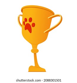 Gold Cup - modern flat design single isolated object