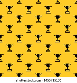 Gold cup pattern seamless vector repeat geometric yellow for any design