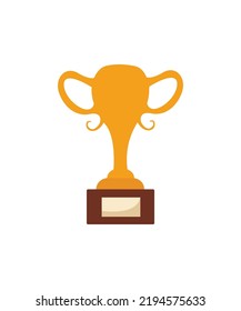 Gold cup trophy Icon isolated on white background 