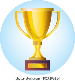Gold cup of the winner, first place