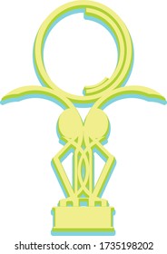 Gold cup for winners in soccer. Championship Prize. illustration