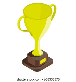 Gold cup.Isometric icon
