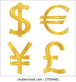 Gold currency symbols