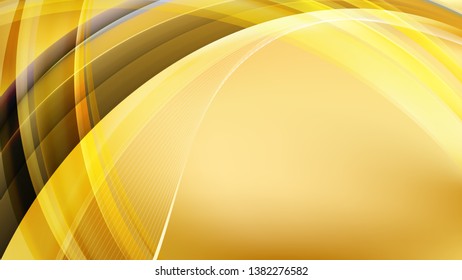 Gold Curved Lines Background Vector