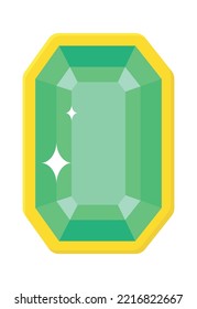 Goldschnitt-Diamantsteine-Flach-Illustration