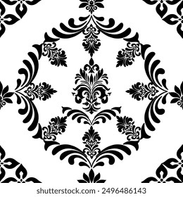 Gold Damask floral seamless pattern, Damask vintage pattern design, Victorian Vintage seamless, luxury Damask.