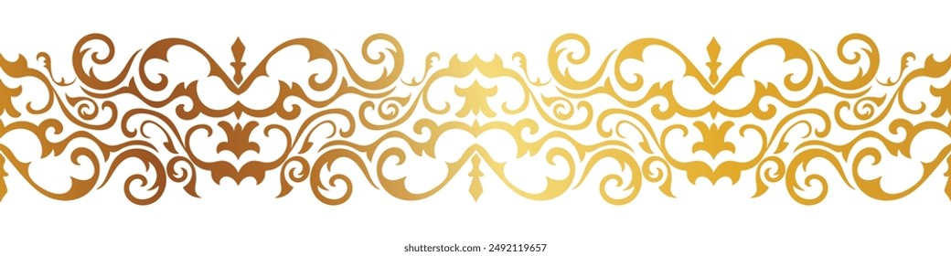 gold damask pattern Seamless abstract pattern
