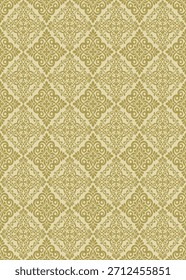  Patrón sin fisuras de damasco dorado, Fondo de pantalla de Vector elegante del patrón del damasco, Vector clásico del patrón del damasco para el Fondo de pantalla, tela, marca, empaquetado, invitaciones, Boda, diseño lujoso.