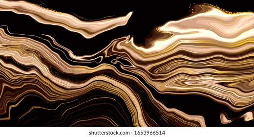 Gold and dark brown marble background Vector. luxury pattern design for wedding invitation, cards, wallpaper and packaging design.