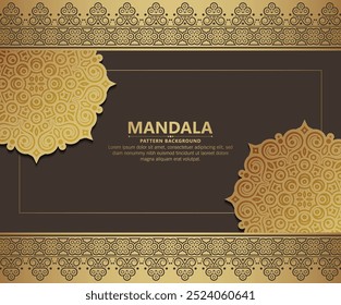 Concepto de fondo de mandala de oro oscuro