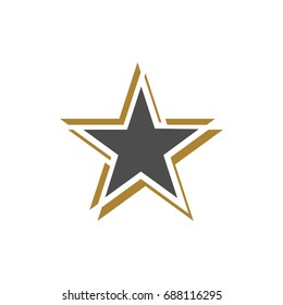 Gold dark star logo template