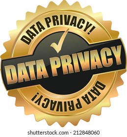 gold data privacy sign