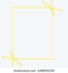 A gold Decent frame border with golden leaves 