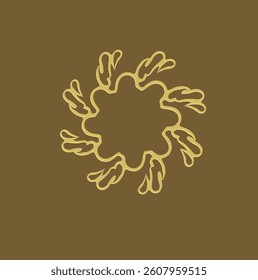Gold decoration (imitation). One line. Imitation of volume.
