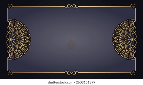 gold decorative frame and mandala