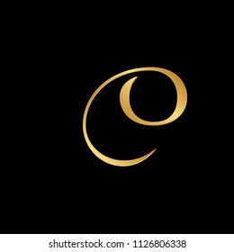 gold decorative letter c