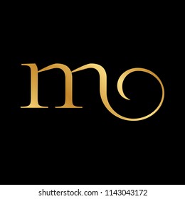 gold decorative letter m