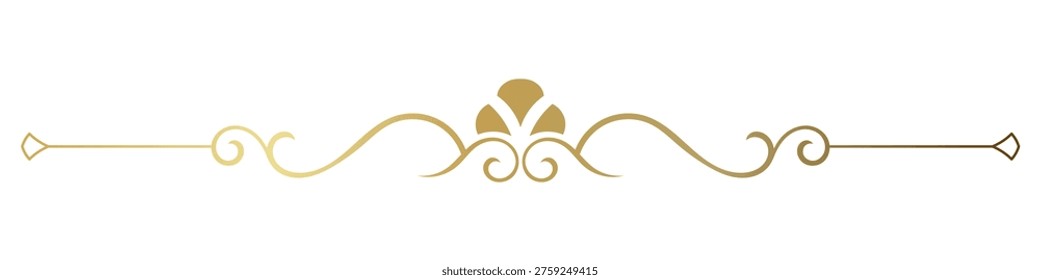 Gold decorative trim, vintage scroll design.