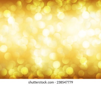 gold Defocused Light, Flickering Lights, Vector abstract festive background with bokeh defocused lights. 
