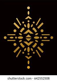 Gold Dekoration Ornament. Vector.