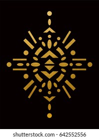 Gold Dekoration Ornament. Vector.