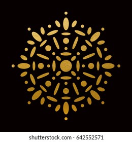 Gold Dekoration Ornament. Vector.