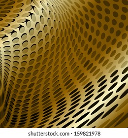 Gold design abstract , vector Illustration ,abstract circle background ,  fractal abstract  ,pattern background , dotted background , background of circles converging to the center.