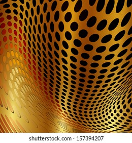 Gold design abstract.Vector Illustration.Fractal abstract. Abstract circle background. Pattern background. Dotted background. Background of circles converging to the center.