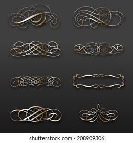 Gold design elements 