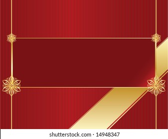 Gold design with red line background 4