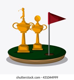 Gold design. sport icon. Colorfull illustration , vector graphic