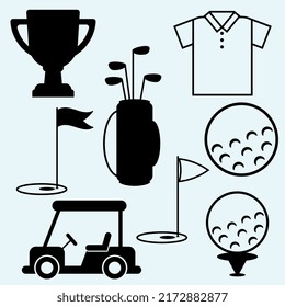 Gold designs. Sports vector bundle.