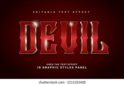 Gold Devil Editable Text Effect Template