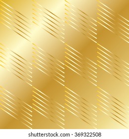 Gold diagonal striped chess pattern. Geometric gold glittering pattern on gold background. Vector file. For art, print, web design, greeting card, holiday card, fabric texture, fashion and more 2023