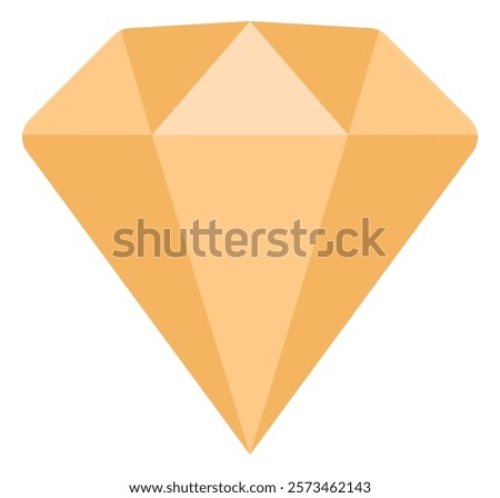 Gold diamond icon vector design isolated on white background.