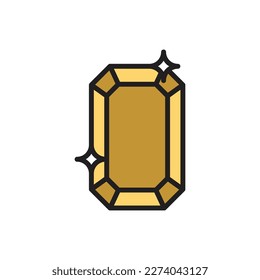 Ilustración vectorial del icono del diamante dorado
