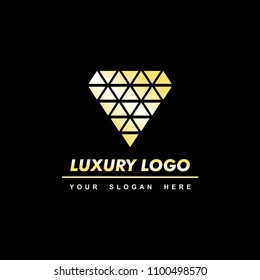 gold diamond logo icon