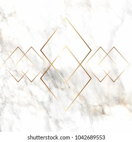 Gold Diamond Pattern On A Elegant Marble Texture