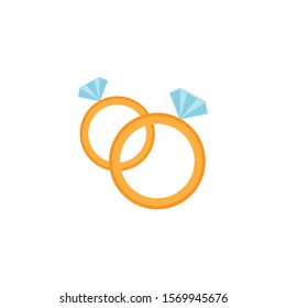 Gold diamond ring clip art design vector illustration image