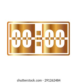 Gold Digital alarm clock vector icon