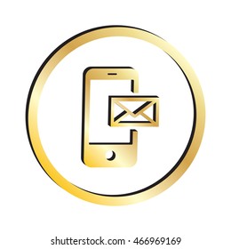 Gold Digital Message Email / Text Icon
