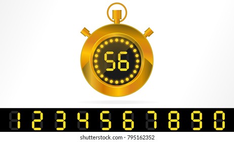 gold digital stopwatch
