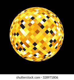 Gold disco ball background