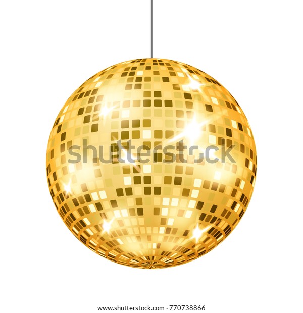 Gold Disco Ball Vector Dance Club Stock Vector Royalty Free