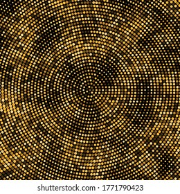 Gold disco glitter background vector image