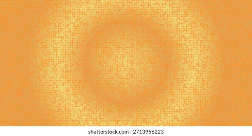 Gold disco party pattern. Yellow square sequin mosaic texture background. Abstract golden shining glitter halftone wallpaper. Pop up comic sparkling glitter backdrop. Retro vector design template